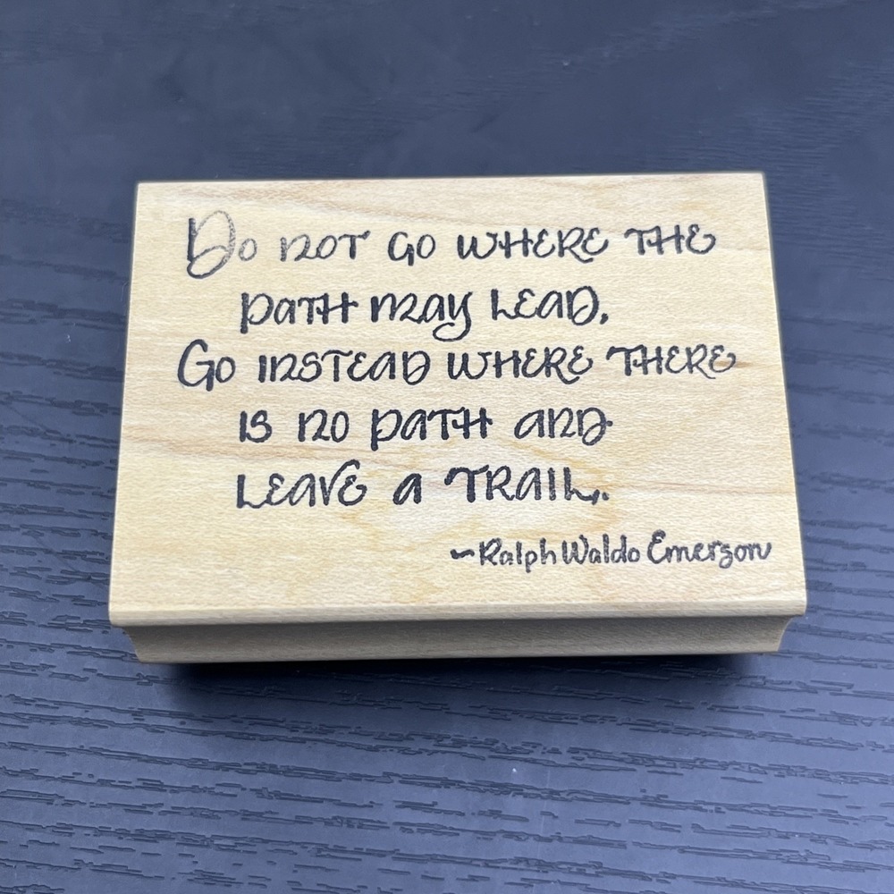 Ralph Waldo Emerson Quote Embossing Stamp Inspirational Craft Embosser